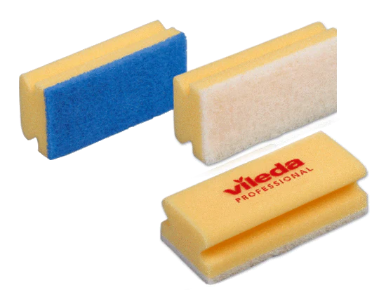 Vileda High Foam rengøringsvamp 10 stk hvid, blå eller grøn