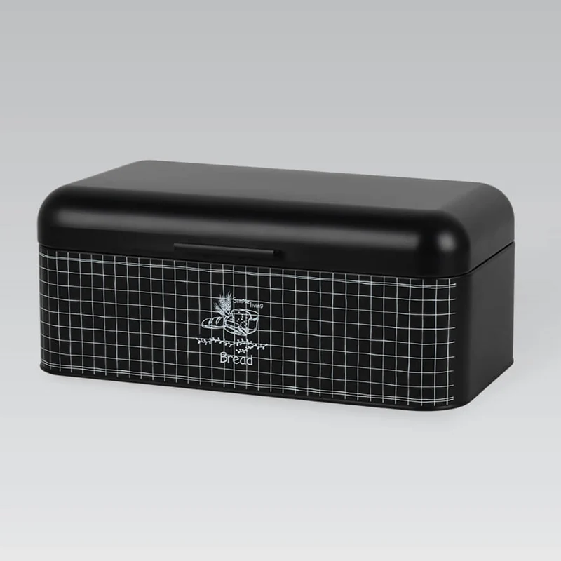 Maestro MR-1774 Brödbehållare Med Lock 42×24,8×16,5 cm Stål Svart