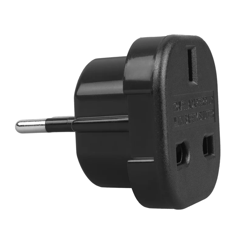 Maclean UK-uttag till EU-kontaktadapter, svart, MCE72, 4 st