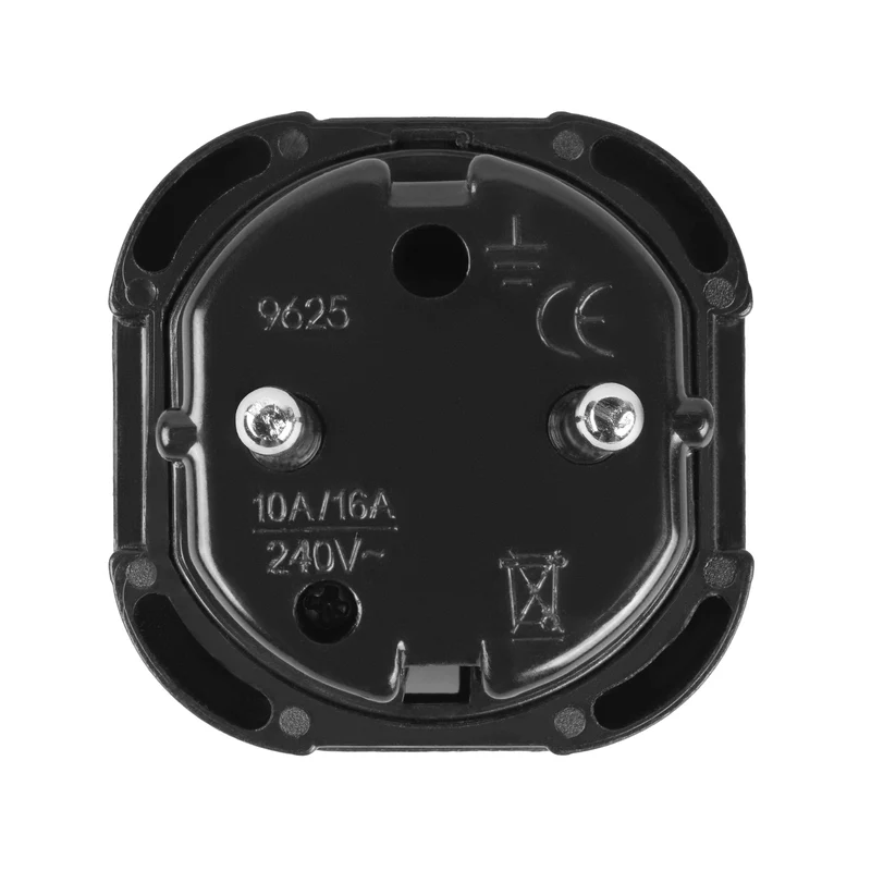 Maclean UK-uttag till EU-kontaktadapter, svart, MCE72, 4 st