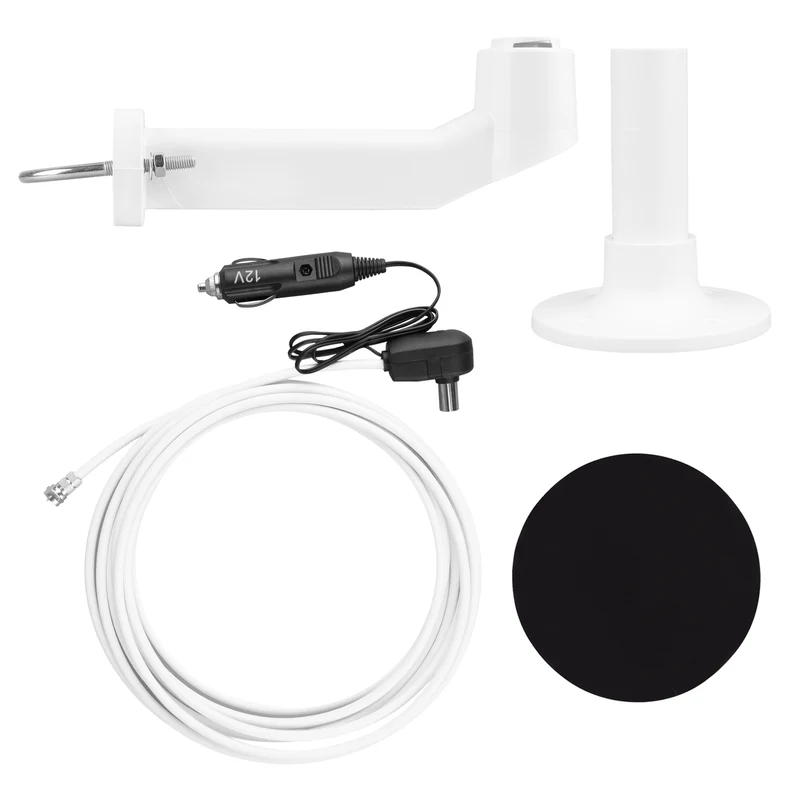 Maclean DVB-T/T2 HEVC Rundstrålande antenn, aktiv, husbil, 12V, MCTV-103
