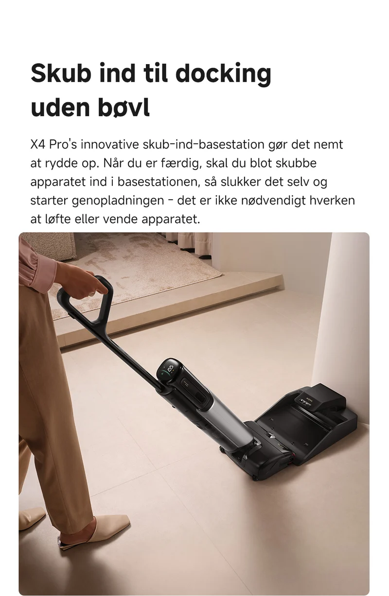 Mova X4 Pro Silver – Gulvvasker med 80°C varmt vand