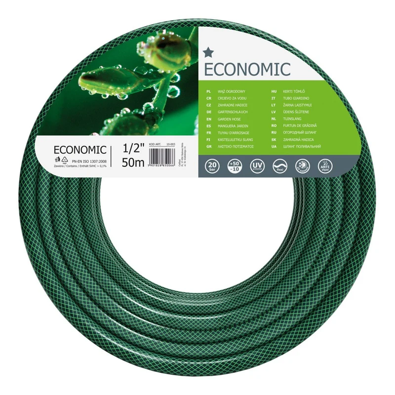 Cellfast trädgårdsset, Economic 1/2'' 50 m slang, Aluplus 1/2'' 60 m vagn