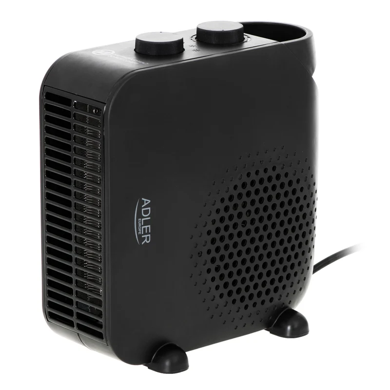 Adler värmefläkt, 2 effektnivåer, max 2000W, termostat, svart, AD 7725
