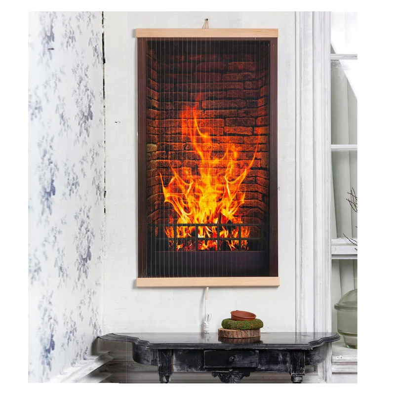 Infraröd värmare - flexibel värmepanel 430W TRIO design 1 eldstad, mått 100x57cm med styrenhet