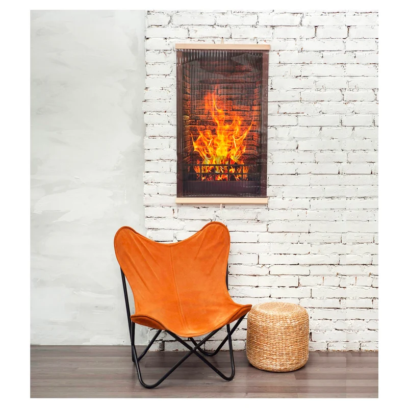 Infraröd värmare - flexibel värmepanel 430W TRIO design 1 eldstad, mått 100x57cm med styrenhet