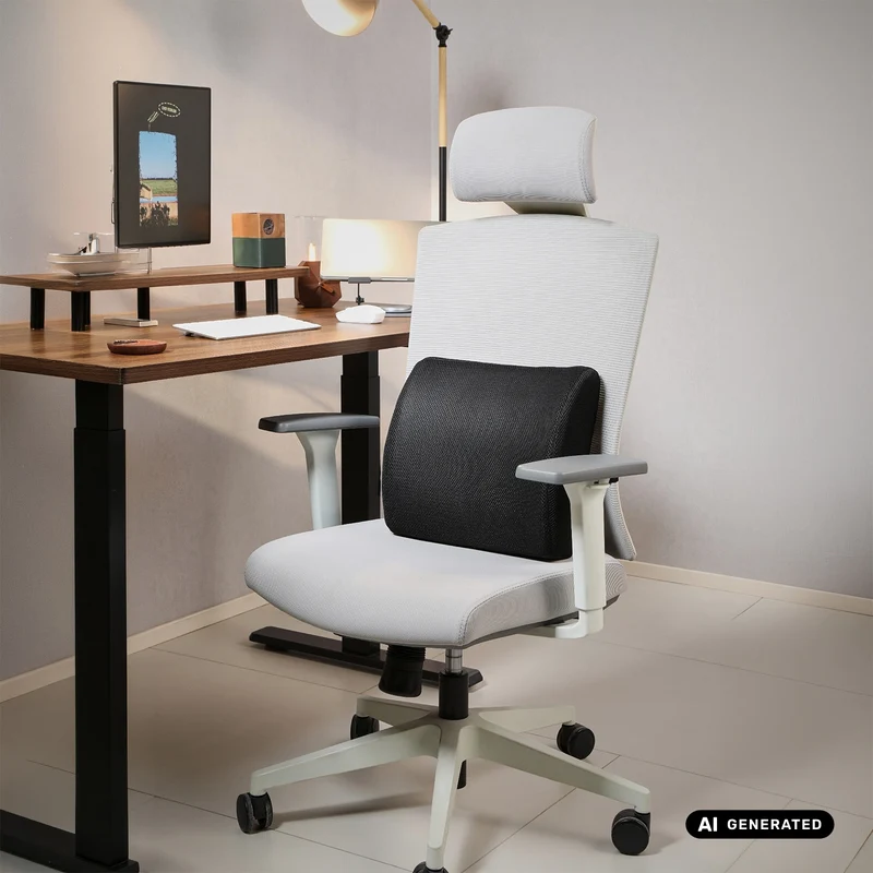 Promedix-ryggkudde av formminnesskum, 34x31x12 cm, skumdensitet: 50D, PR-216
