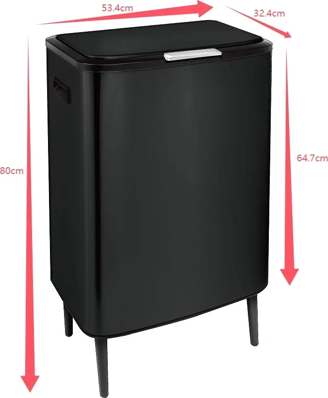 Laguna Affaldsspand 2 x 30 liter – Sort med push-låg