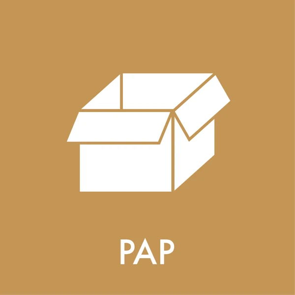 Piktogram Affaldssortering – Pap (brun) 10,5x10,5 cm