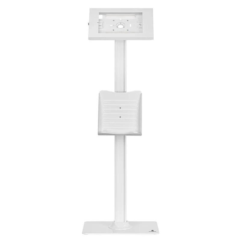 Maclean reklamställ för surfplattor, golvmontering med låsanordning, 9,7"-11", iPad/iPad Air/iPad Pro, Samsung Galaxy Tab A/Tab A7/Tab S6 Lite, MC-476W