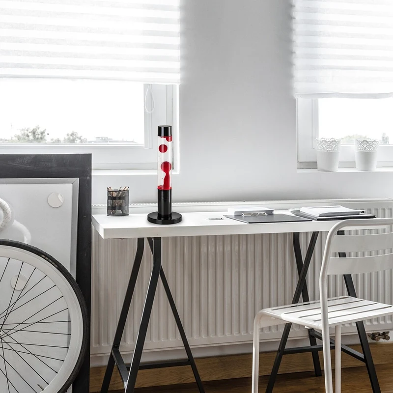 LED-lavalampe Rabalux, effekt 25 W, 3000 K, rött vax, Lavastic