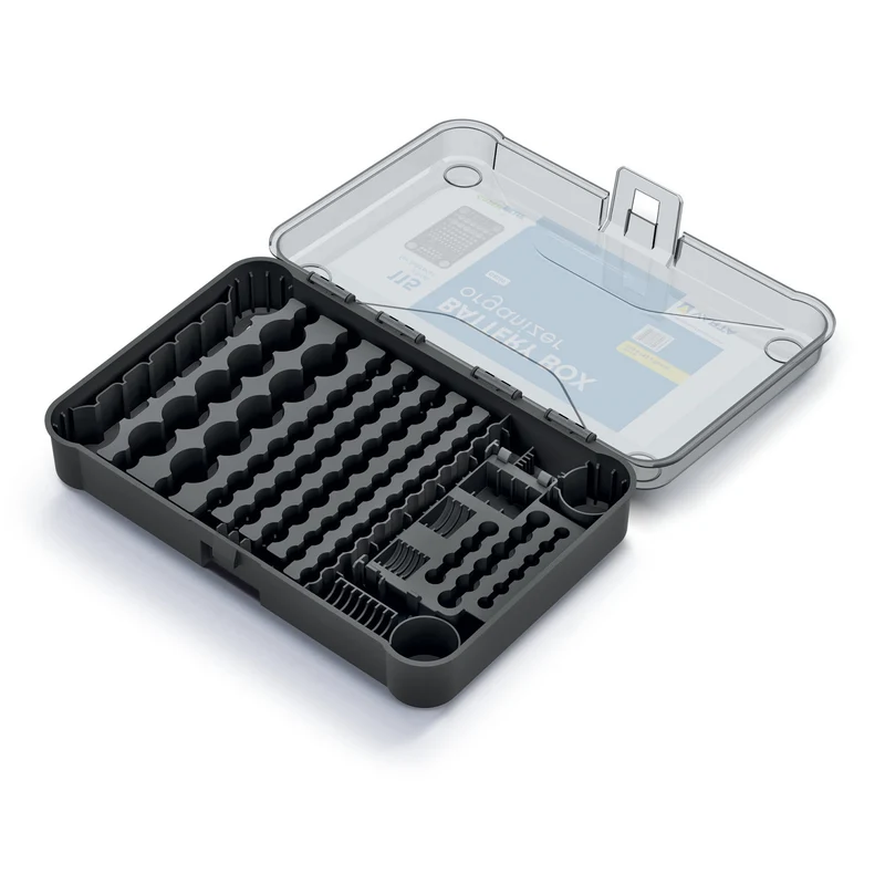 GreenBlue batterihållare, genomskinligt lock, 115 fack, Varta Box GB189