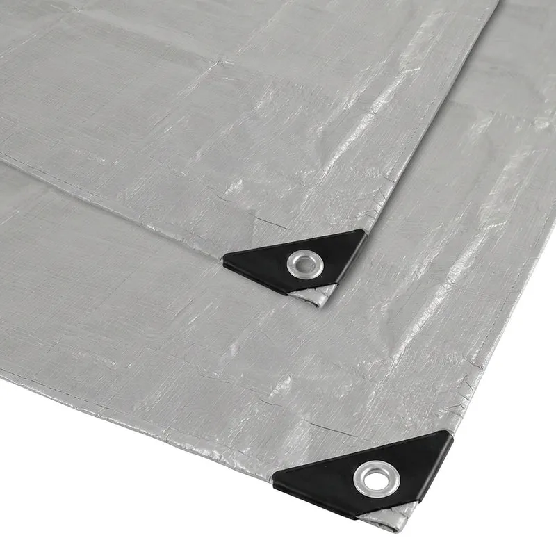 Silverfärgad presenning 120 g, 4 x 6 m, VA0476, vattentät, Vayox