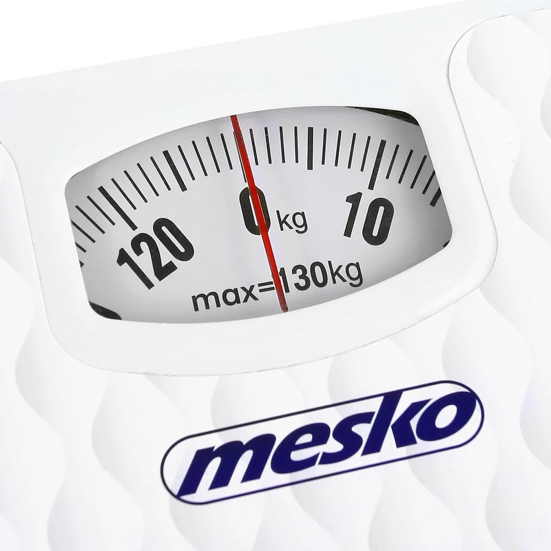 Mesko MS 8160 Mekanisk Personvåg 130 kg Kapacitet Vit