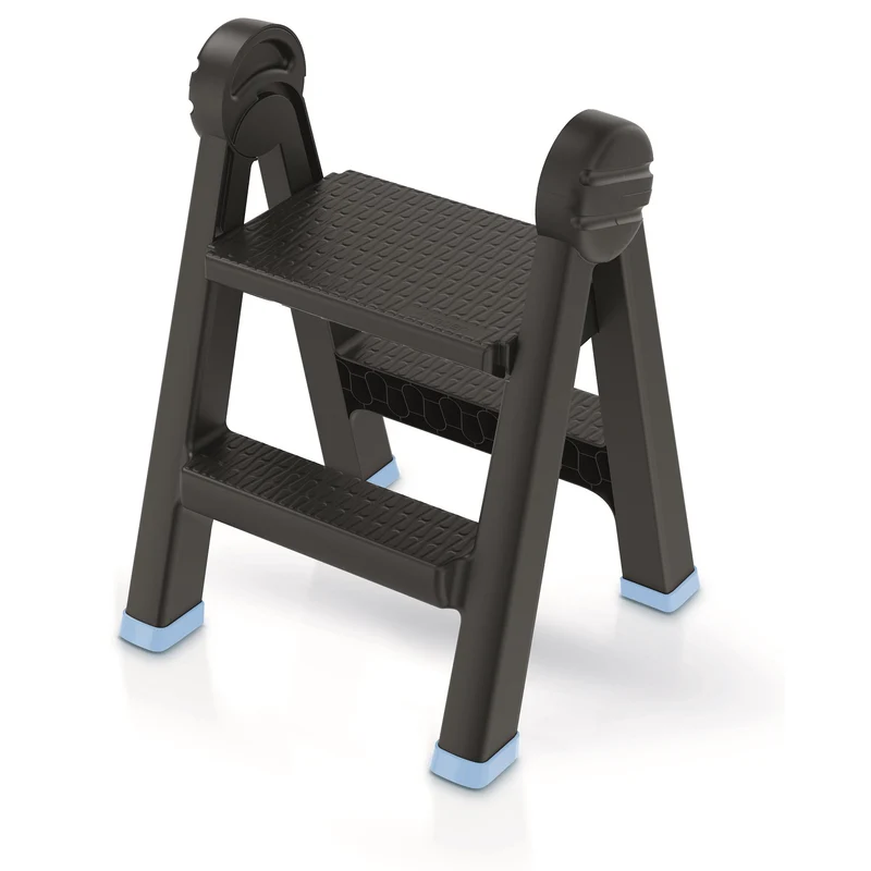 Keden Titan Ladder Stegpall Hopfällbart Steg Med 2 Steg Verkstadsstege Kan Belastas Upp Till 150 kg Halkfri Plast 47x43x63 cm