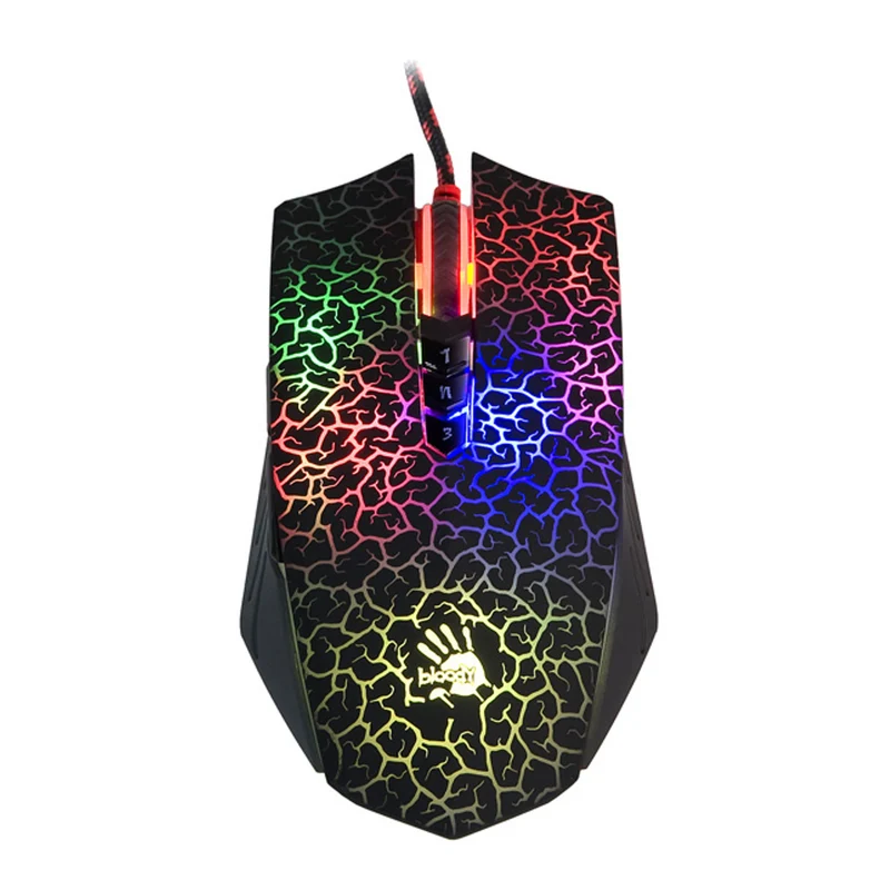 A4TECH BLOODY mus, 6200 DPI, 8 knappar, gaming, Blazing A70 Aktiverad