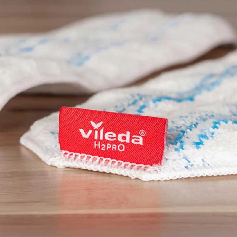 Vileda H2prO flatmopp, 100% separering av rent och smutsigt vatten, två behållare, mikrofiberrondell, 360° spets, 175774