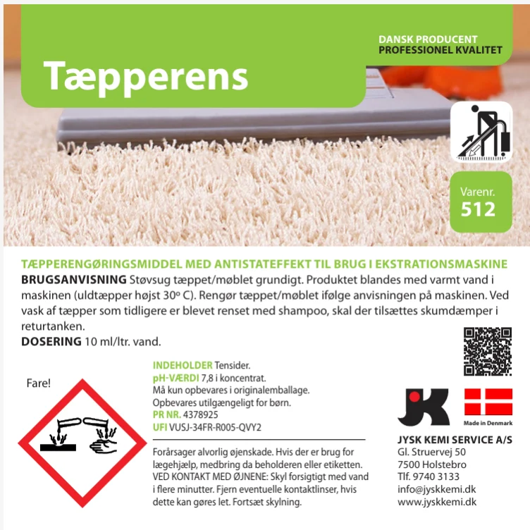 Tæppe og møbelrens 5 liter