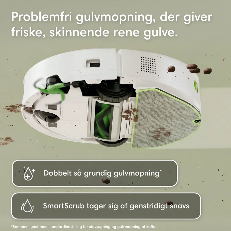 iRobot Roomba Combo+ 115 robotstøvsuger med vask og tømmestation – sort eller hvid