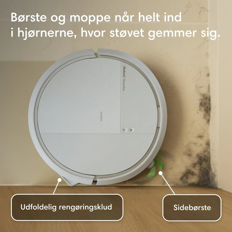 iRobot Roomba Combo+ 115 robotstøvsuger med vask og tømmestation – sort eller hvid