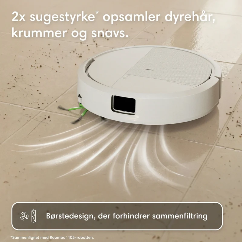 iRobot Roomba Combo+ 115 robotstøvsuger med vask og tømmestation – sort eller hvid