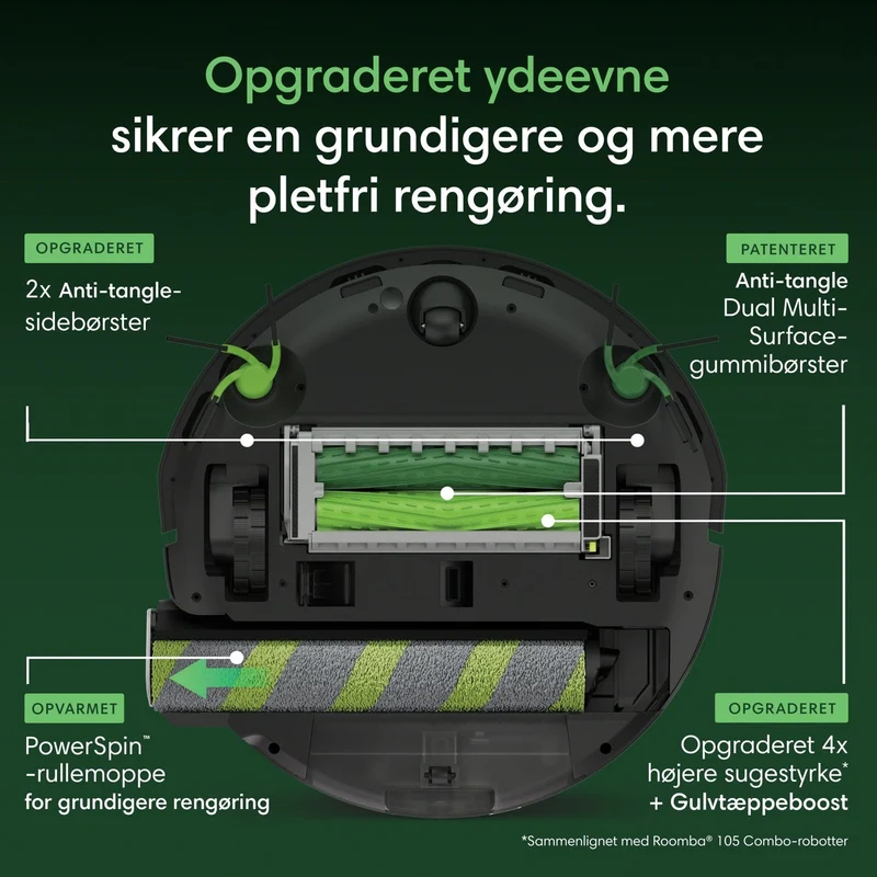iRobot Roomba® Max 775 Combo-robot + AutoWash™-dock – Sort eller Hvid