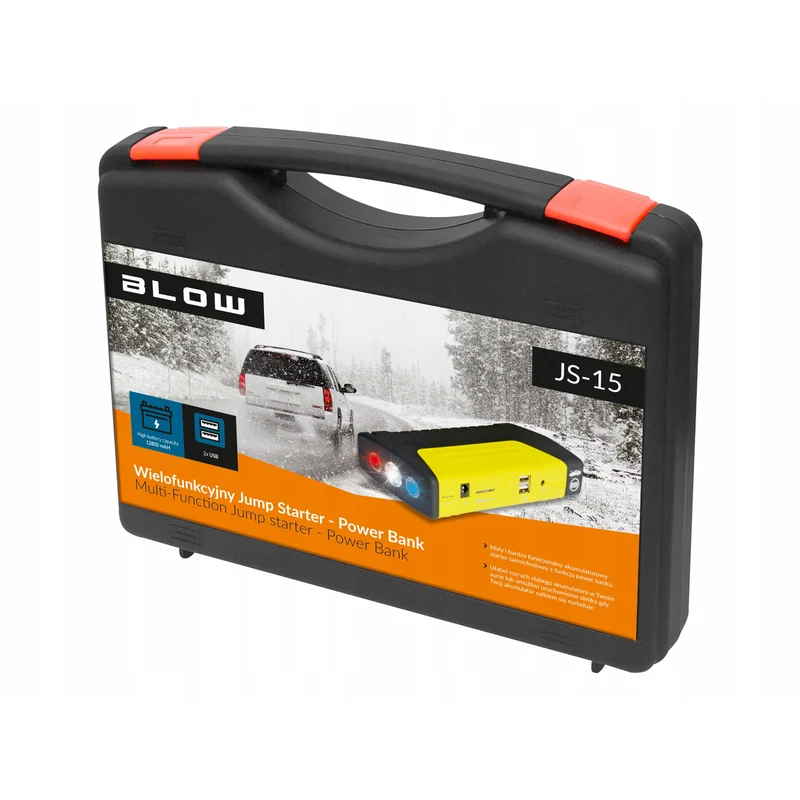 Jump Starter Blow, powerbank-funktion, ström – startström 200 A, toppström 400 A, kapacitet 12 800 mAh, 81-201#