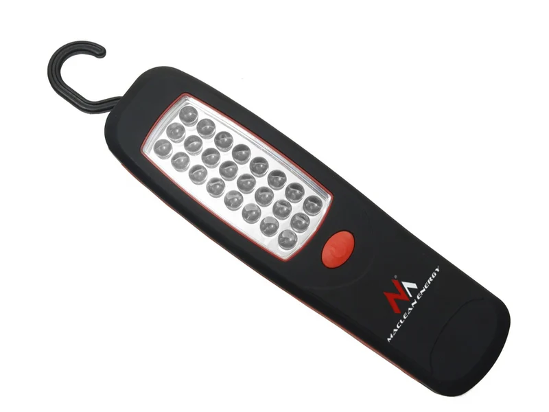 Maclean 24 LED-verkstadslampa, magnet, krok, 3xAA, MCE03