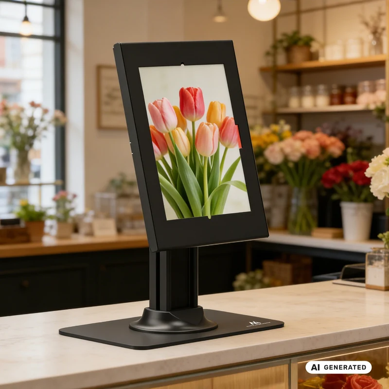Maclean-reklamfäste för surfplatta, med lås, 10,9–11 tum, iPad Air/Pro, Samsung Tab A- och S-serien, 220 × 323 × 22 mm, MC-959 B