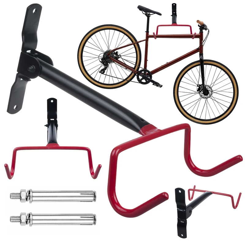 Maclean cykelhållare/vägghängare, horisontell, stål, max. belastning 30 kg, MC-430, 2 st.