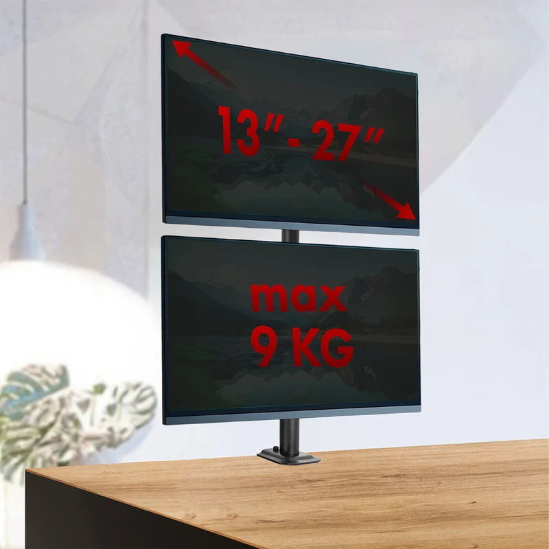 Maclean-monitorhållare, max VESA 100x100, 13-27", 9 kg, MC-966