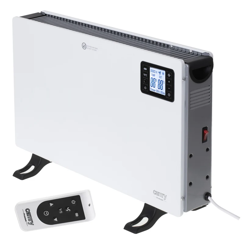 Camry konvektorvärmare, effekt 2000W, LCD-panel, fjärrkontroll, timer, termostat, CR 7739