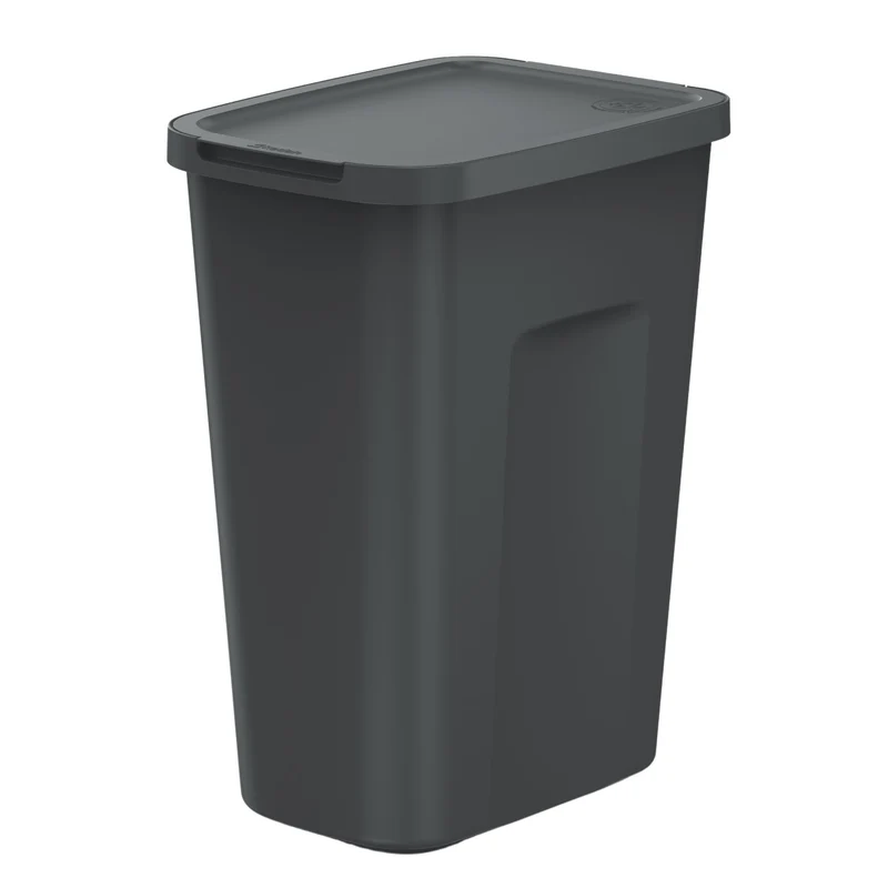 Papperskorg Keden, volym 35 liter, svart, COMPACTA Q PLUS