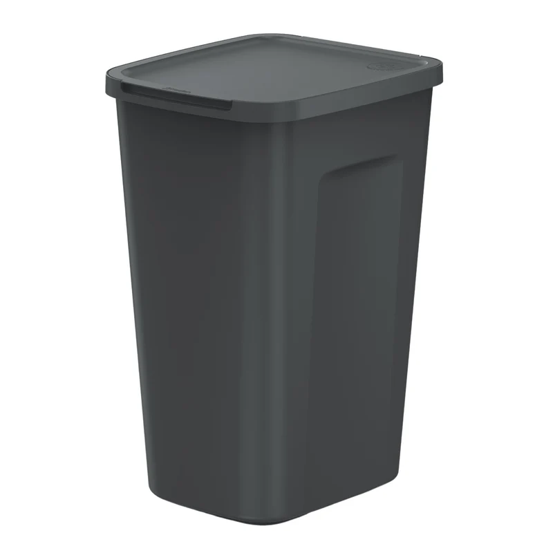Papperskorg Keden, kapacitet 50 liter, svart, COMPACTA Q PLUS