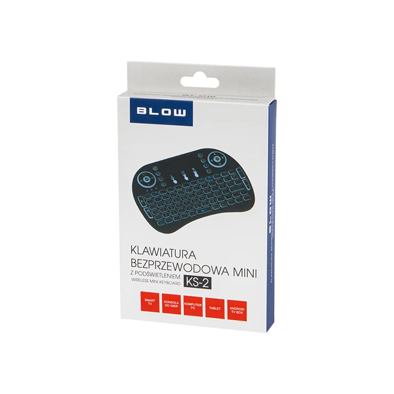Blow KS-2 Trådlös Mini Trådlöst Tangentbord Med Bakgrundsbelysning Och Pekplatta