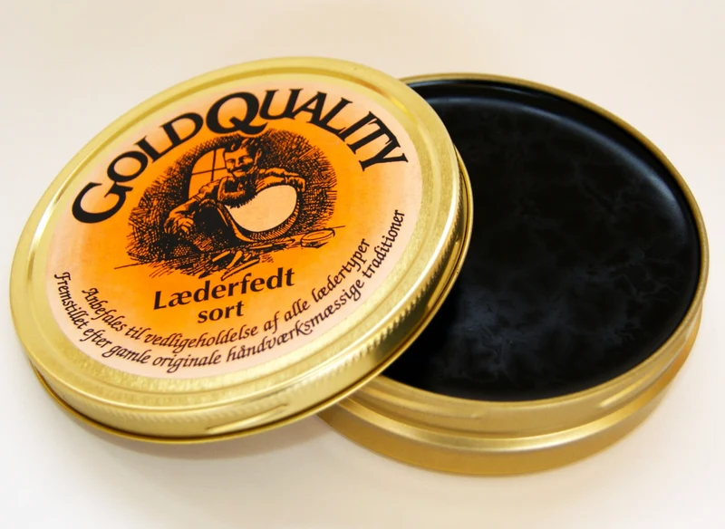 Gold Quality læderfedt sort - flere størrelser