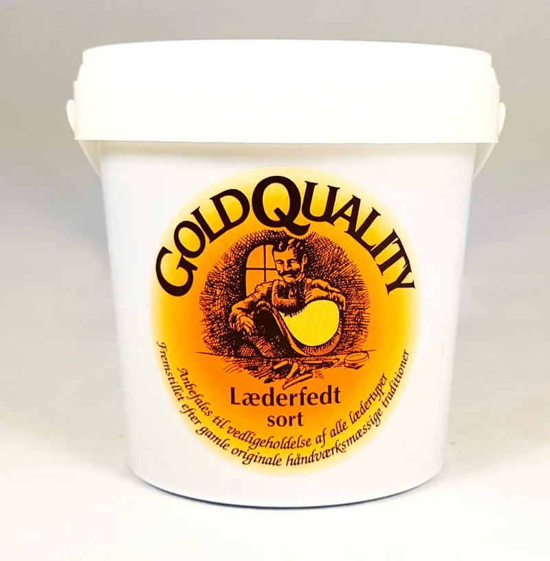 Gold Quality læderfedt sort - flere størrelser