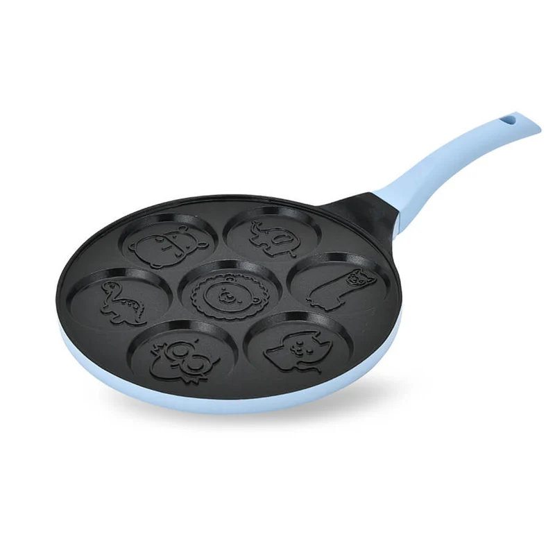 Pancake Maestro-pannkaksstekpanna, djurmotiv, diameter 26 cm, non-stick-beläggning, silikonhandtag, passar alla typer av spisar, MR-1222-C