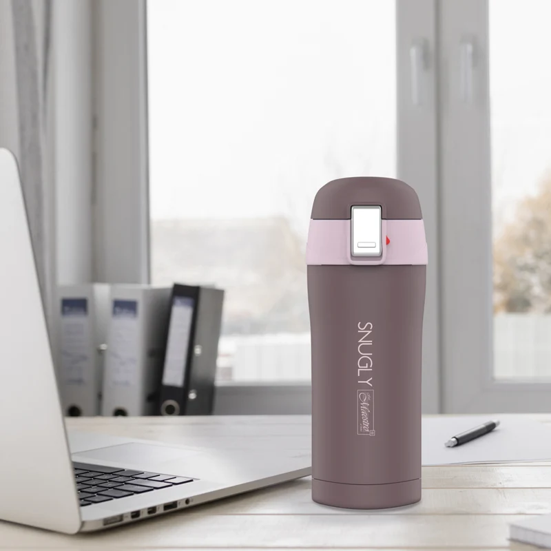 Snugly Thermal Mug Kaffemugg Thermos isolerad flaska i rostfritt stål för varma eller kalla drycker 400 ml