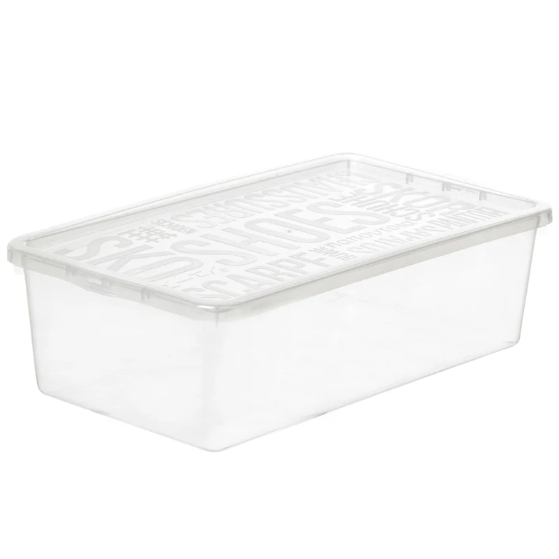 5x Skokartong för damer, transparent, Plast Team Basic
