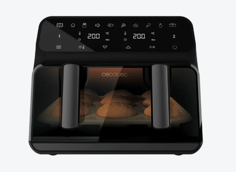 Cecotec Airfryer Window 9000 med 9 liter og flytbar væg