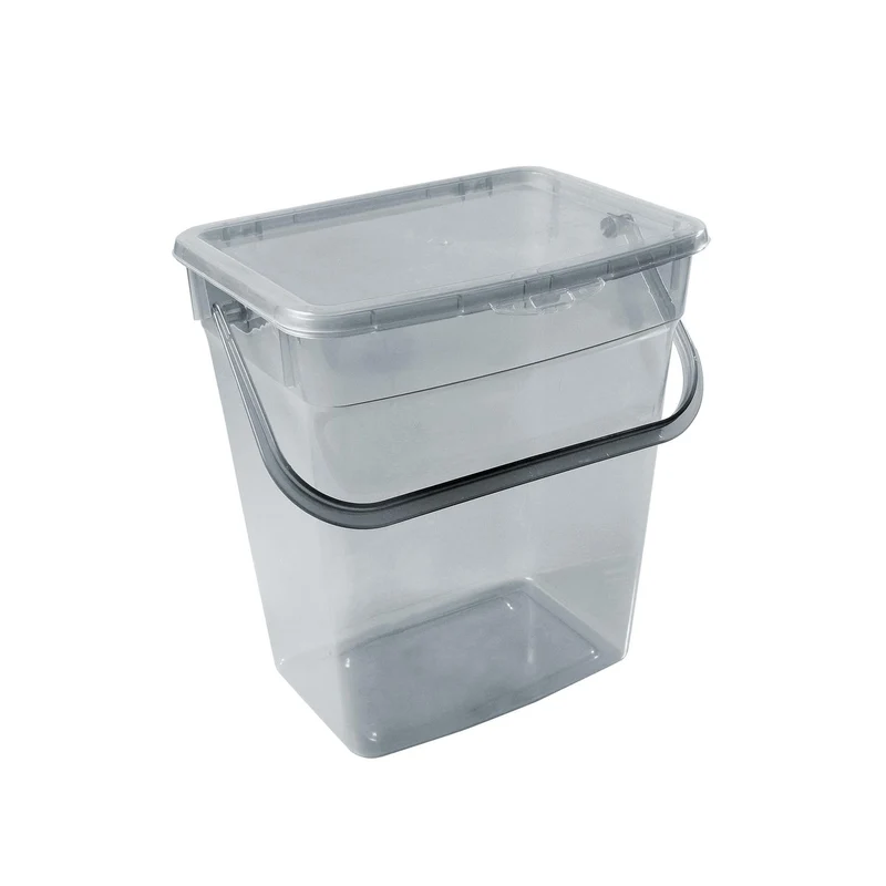 Plast Team 10L pulverbehållare transparent - Grå