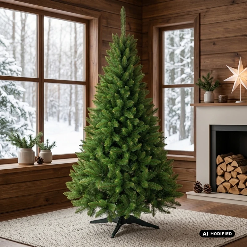 Gran som julgran på stativ, Premium, 200 cm, tät och naturtrogen, Damich