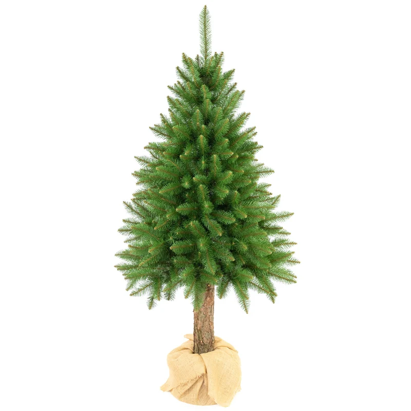 Premium-julgran av gran på stam, 200 cm, tät och naturtrogen, Damich