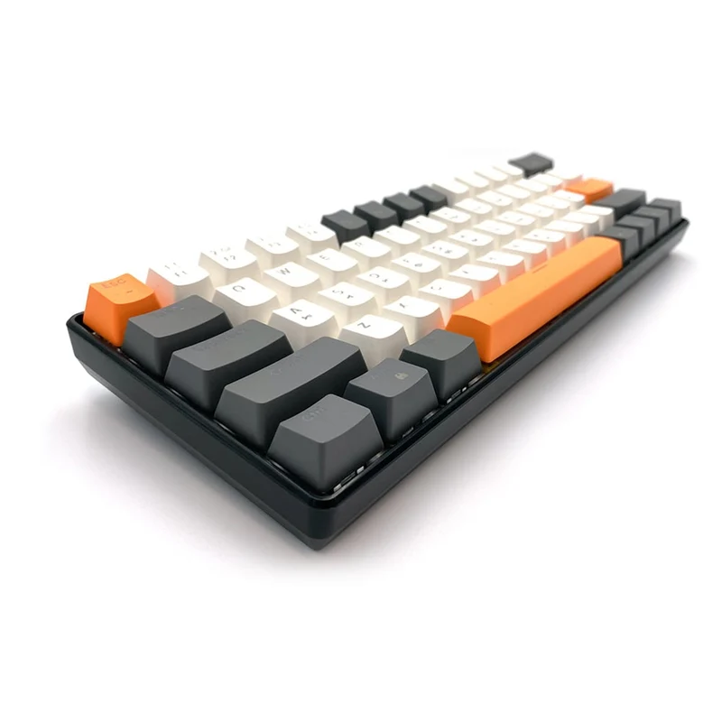 ZONE 61 – Mekanisk gamingtangentbord av typen short 60 %, mekaniska silent RED-brytare, färgad bakgrundsbelysning, 61 tangenter, USB-C, Mediatech