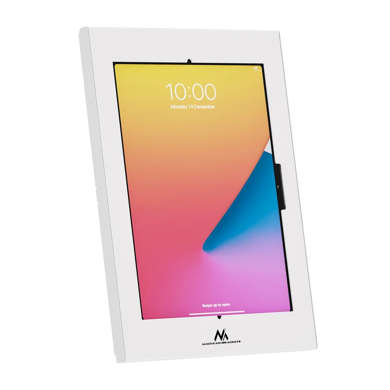 Maclean-hållare för surfplatta, med lås, 12,4–13 tum, iPad Air/Pro, Samsung Tab S10+/S9+/S8+/S7+, 257 × 350 × 22 mm, MC-950 W