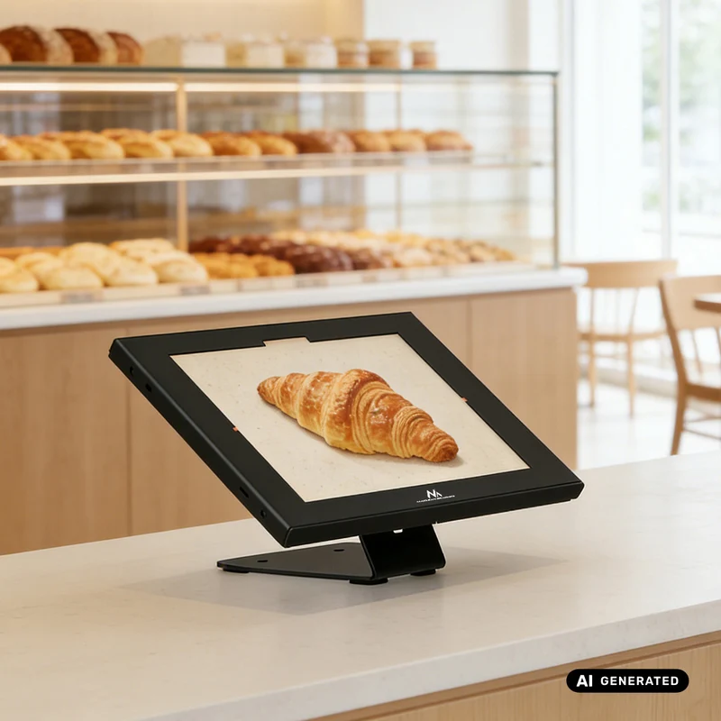 Maclean-hållare för surfplatta, med lås, 12,4–13 tum, iPad Air/Pro, Samsung Tab S10+/S9+/S8+/S7+, 257×350×22 mm, MC-956 B
