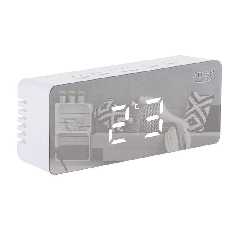 Väckarklocka med LED-display och termometer Adler AD 1189 W