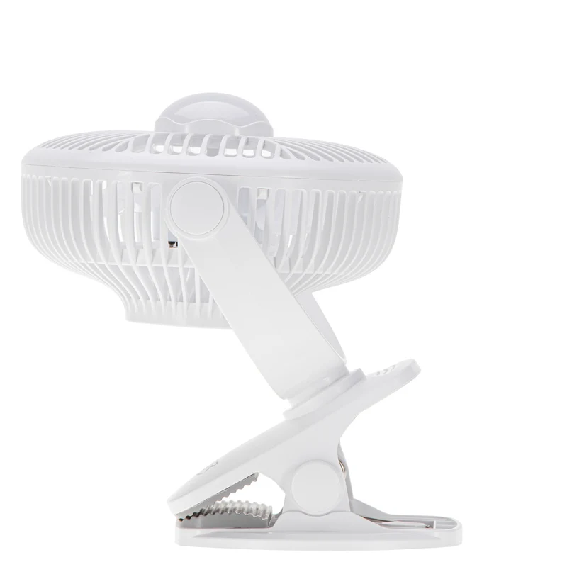 Batteridriven fläkt 5"/12,7 cm med klämma – USB/LED, AD 7335, Adler