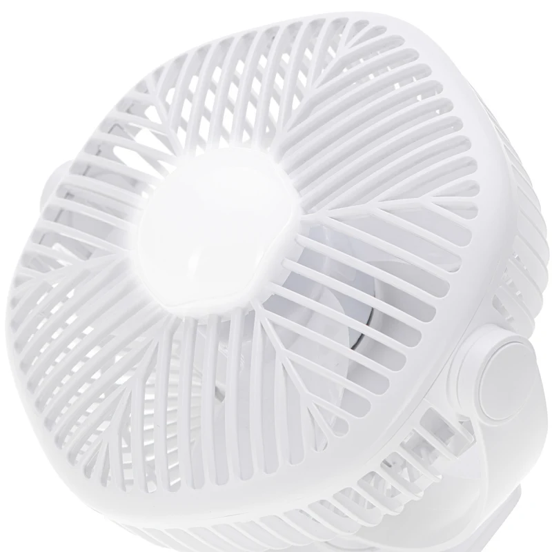 Batteridriven fläkt 5"/12,7 cm med klämma – USB/LED, AD 7335, Adler